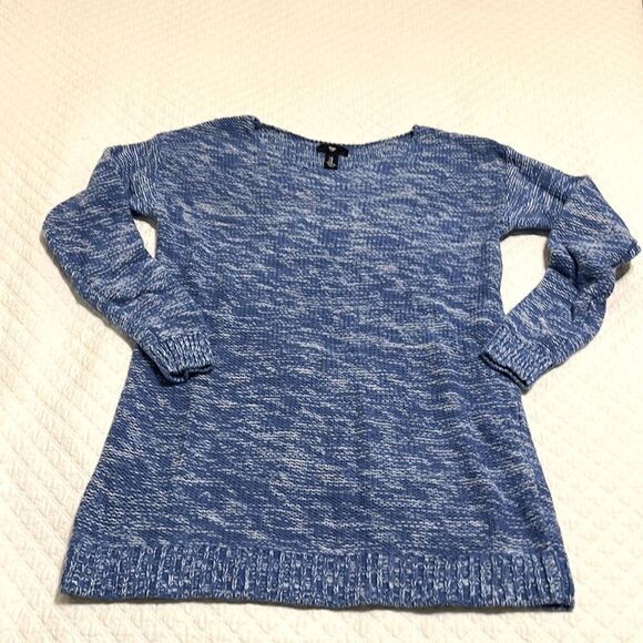 Gap Blue and White Long Sleeve, Knit Sweater - Size Medium - Picture 1 of 5